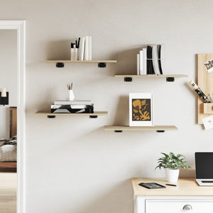 vidaXL Bookshelf Boards 4 pcs Sonoma Oak 60x30x1.5 cm