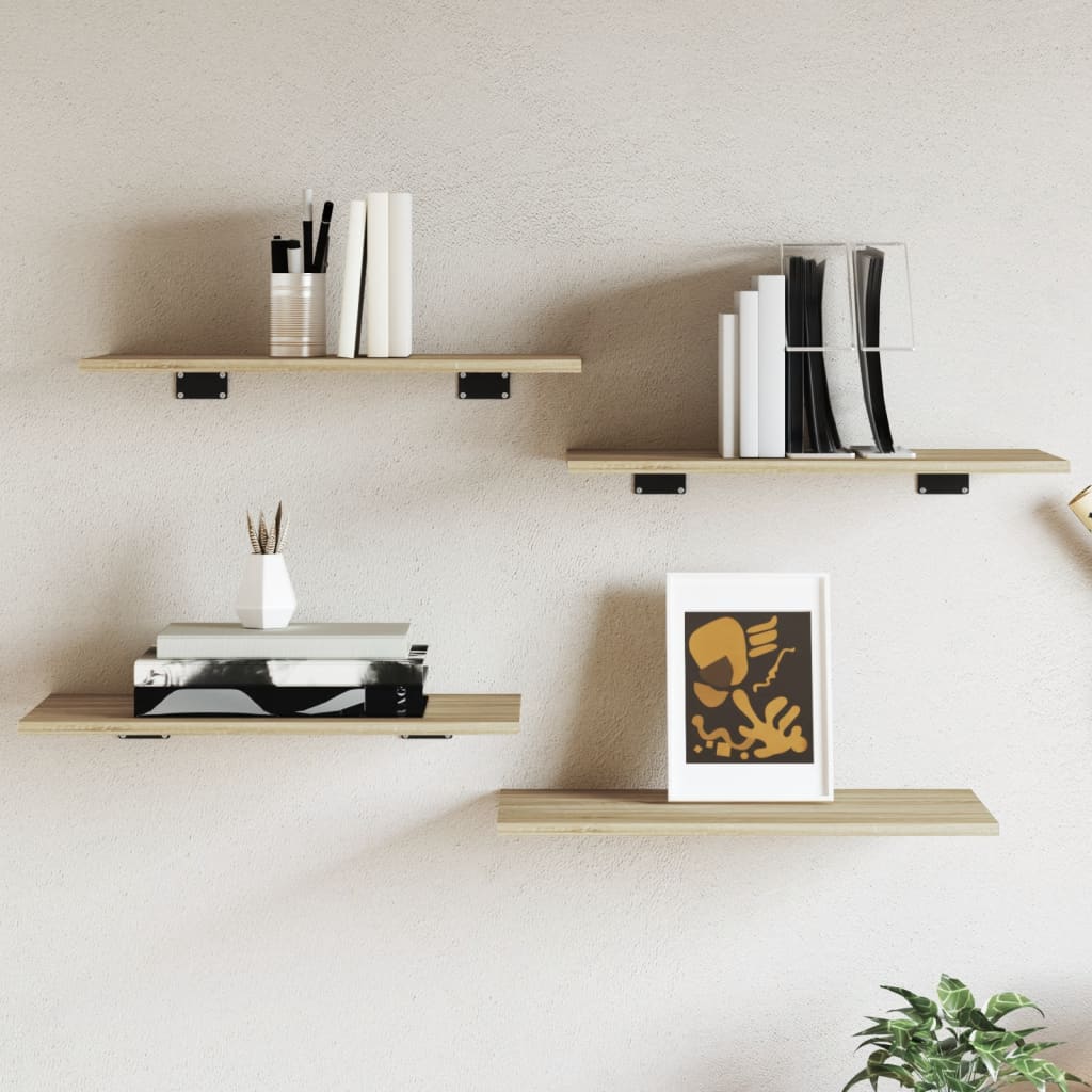 vidaXL Bookshelf Boards 4 pcs Sonoma Oak 60x30x1.5 cm