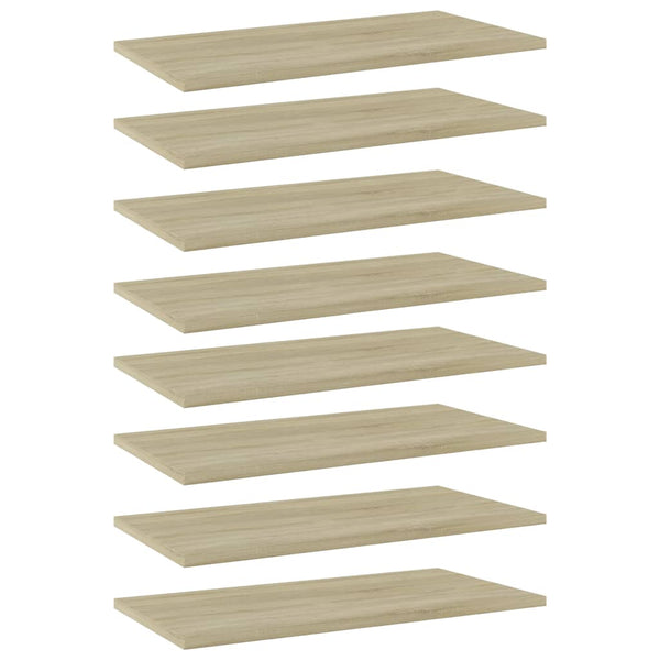 vidaXL Bookshelf Boards 8 pcs. Sonoma Oak 60x30x1.5 cm