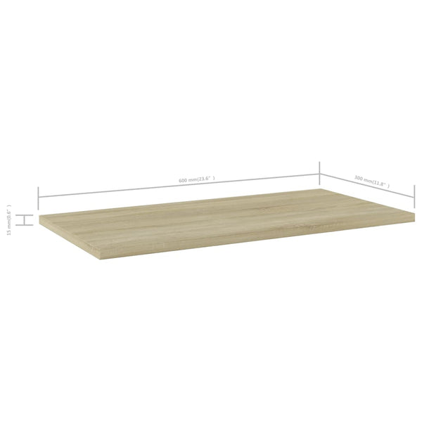 vidaXL Bookshelf Boards 8 pcs. Sonoma Oak 60x30x1.5 cm