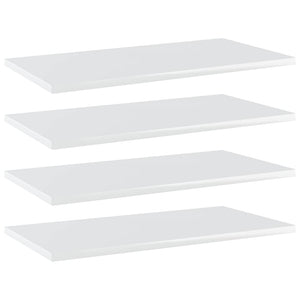vidaXL Bookshelf Boards 4 pcs High Gloss White 60x30x1.5 cm
