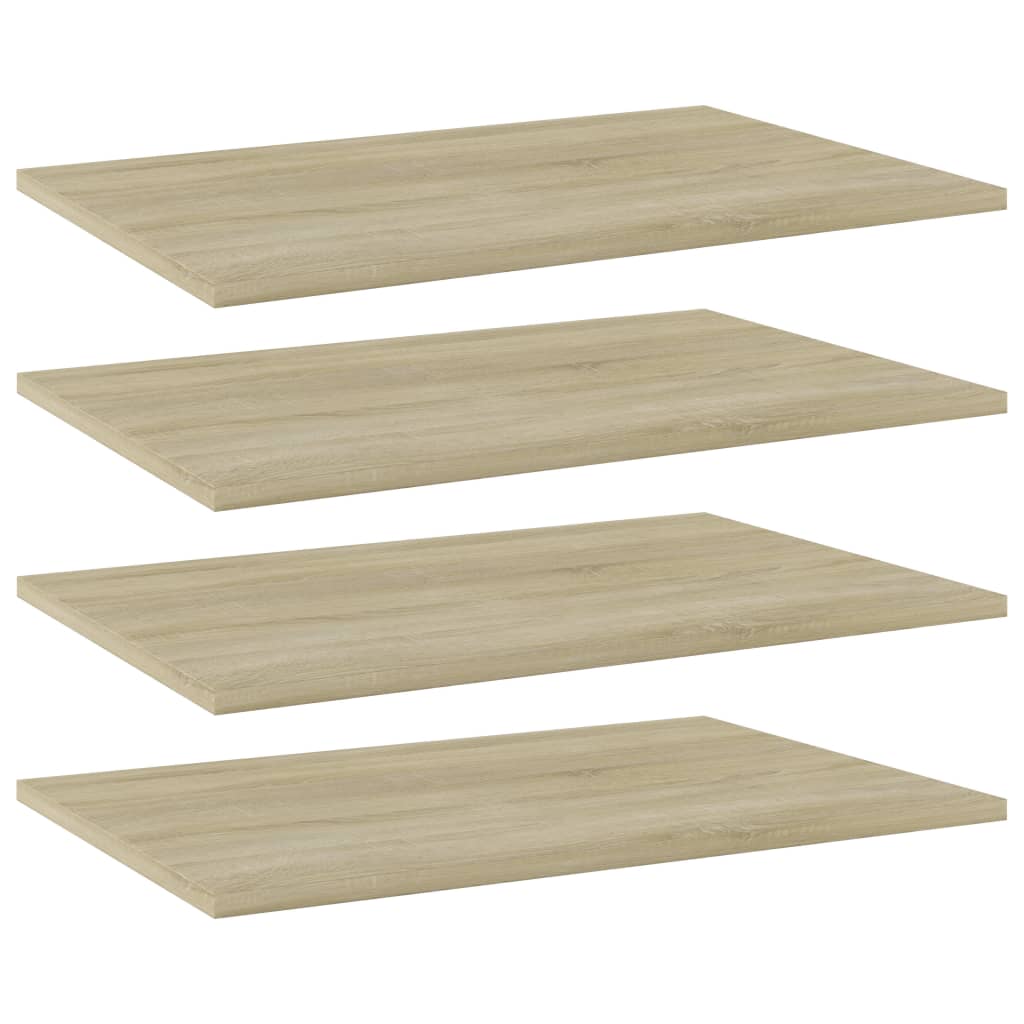 vidaXL Bookshelf Boards 4 pcs Sonoma Oak 60x40x1.5 cm