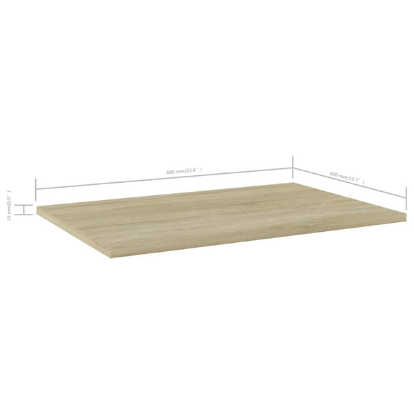 vidaXL Bookshelf Boards 4 pcs Sonoma Oak 60x40x1.5 cm