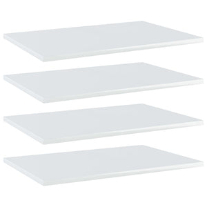 vidaXL Bookshelf shelves 4 pcs. High gloss white 60x40x1.5 cm