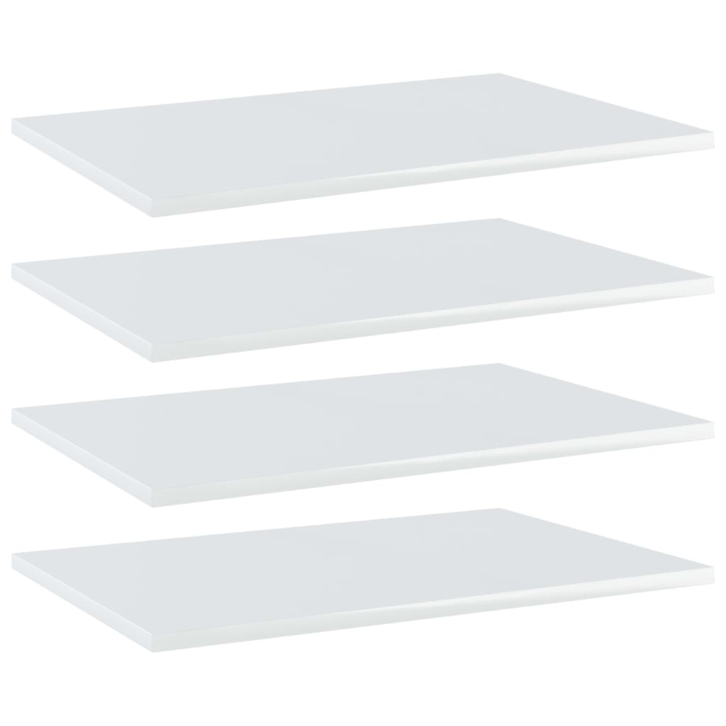 vidaXL Bookshelf shelves 4 pcs. High gloss white 60x40x1.5 cm