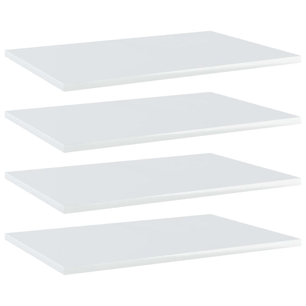vidaXL Bookshelf shelves 4 pcs. High gloss white 60x40x1.5 cm