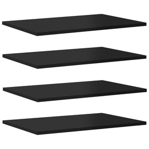 vidaXL Bookshelf Boards 4 pcs High Gloss Black 60x40x1.5 cm