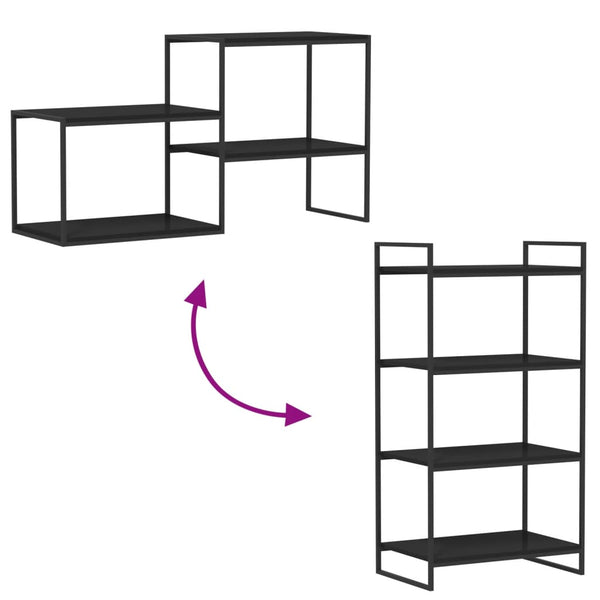 vidaXL Bookshelf Boards 4 pcs High Gloss Black 60x40x1.5 cm