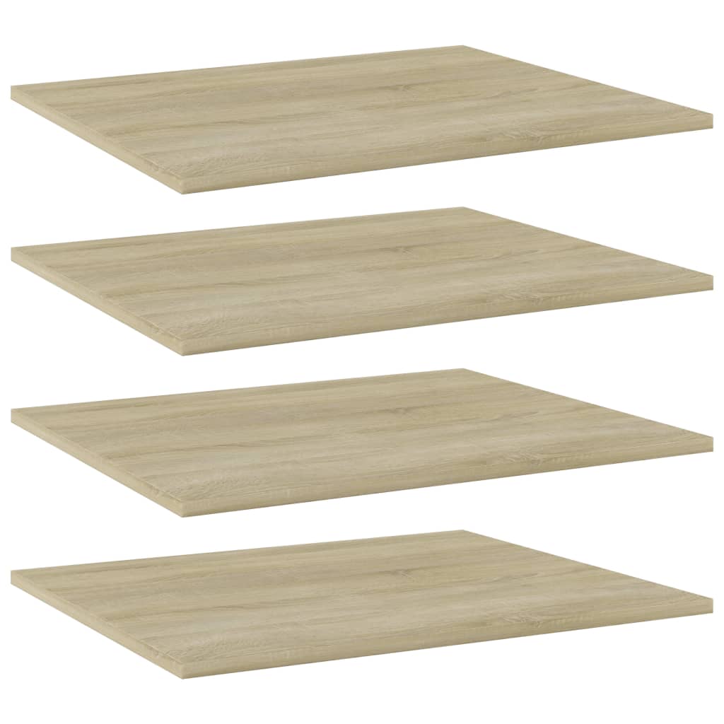 vidaXL Bookshelf Boards 4 pcs Sonoma Oak 60x50x1.5 cm