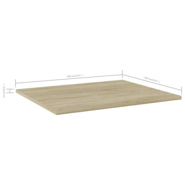 vidaXL Bookshelf Boards 4 pcs Sonoma Oak 60x50x1.5 cm