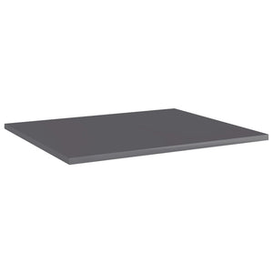 vidaXL Bookshelf Boards 8 pcs. High Gloss Grey 60x50x1.5 cm