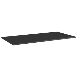 vidaXL Bookshelf Boards 4 pcs High Gloss Black 80x20x1.5 cm