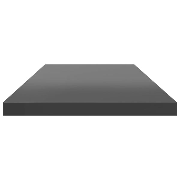 vidaXL Bookshelf Boards 8 pcs High Gloss Grey 80x20x1.5 cm