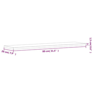 vidaXL Bookshelf Boards 8 pcs High Gloss Grey 80x20x1.5 cm