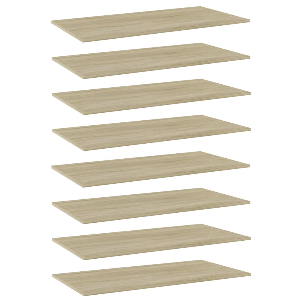 vidaXL Bookshelf Boards 8 pcs. Sonoma Oak 80x30x1.5 cm