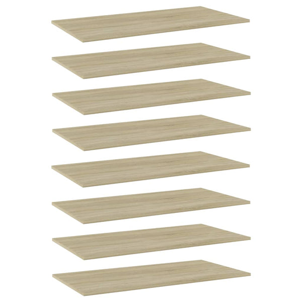 vidaXL Bookshelf Boards 8 pcs. Sonoma Oak 80x30x1.5 cm