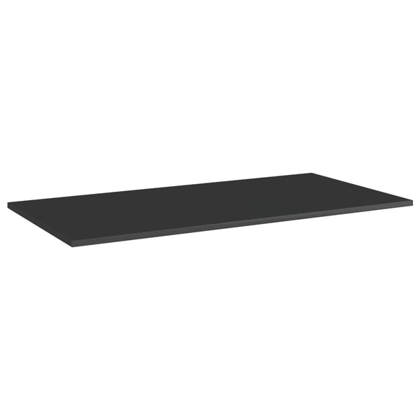 vidaXL Bookshelf Boards 4 pcs. High Gloss Black 80x30x1.5 cm