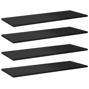 vidaXL Bookshelf Boards 8 pcs. High Gloss Black 80x30x1.5 cm