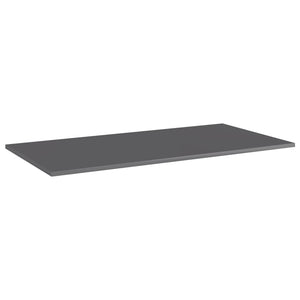 vidaXL Bookshelf Boards 8 pcs. High Gloss Grey 80x30x1.5 cm