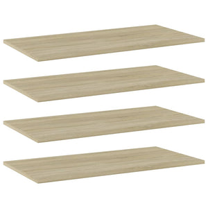 vidaXL Bookshelf Boards 4 pcs Sonoma Oak 80x40x1.5 cm