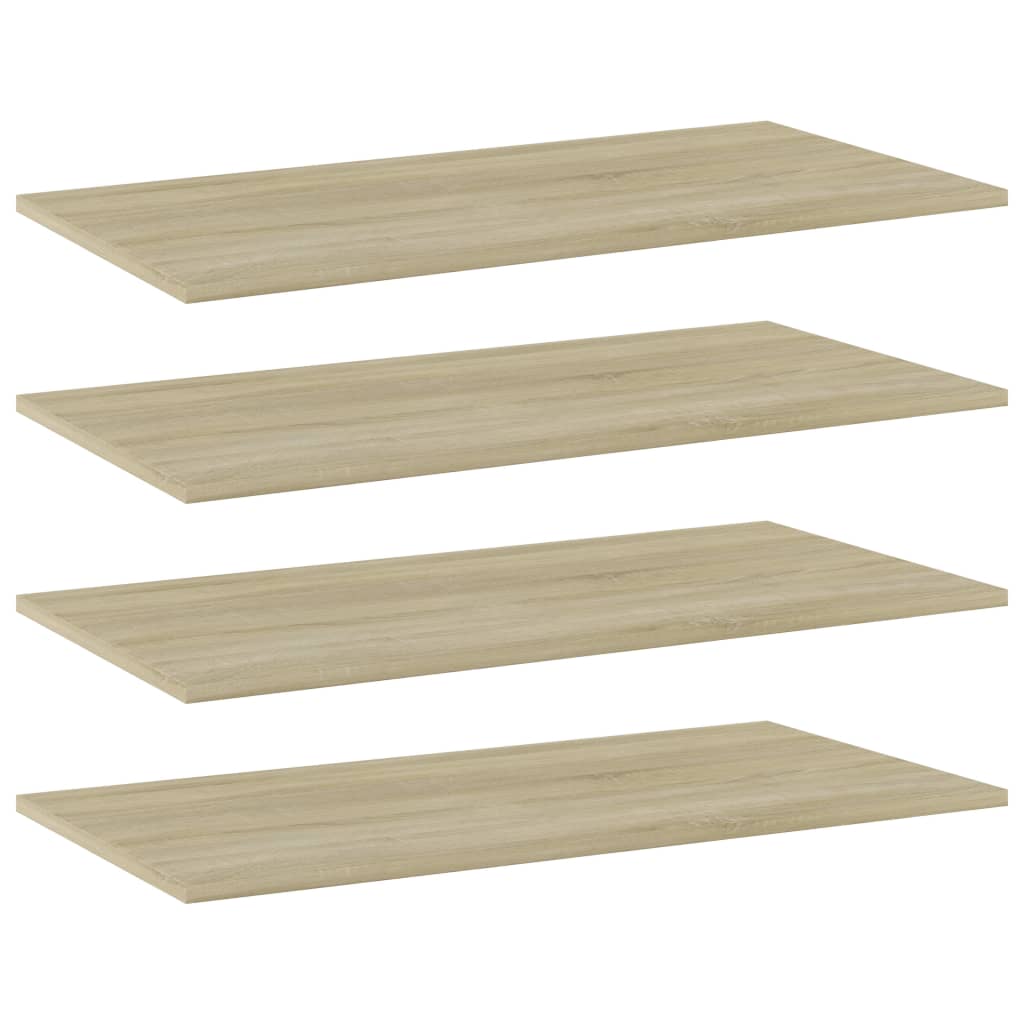 vidaXL Bookshelf Boards 4 pcs Sonoma Oak 80x40x1.5 cm