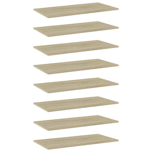 vidaXL Bookshelf Boards 8 pcs Sonoma Oak 80x40x1.5 cm