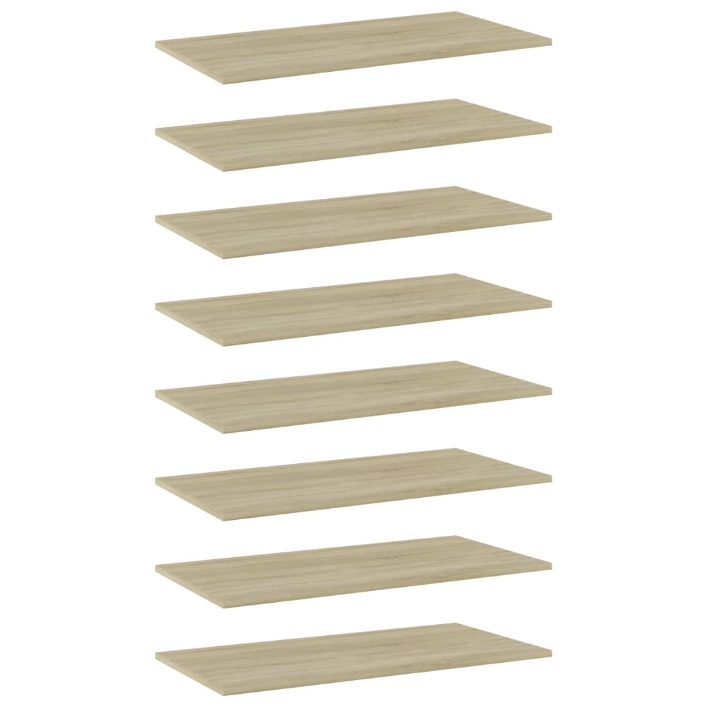 vidaXL Bookshelf Boards 8 pcs Sonoma Oak 80x40x1.5 cm