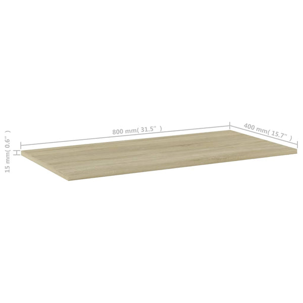 vidaXL Bookshelf Boards 8 pcs Sonoma Oak 80x40x1.5 cm