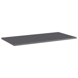 vidaXL Bookshelf Boards 8 pcs High Gloss Grey 80x40x1.5 cm