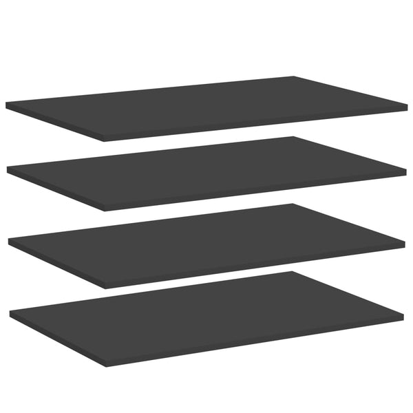 vidaXL Bookshelf Boards 4 pcs Grey 80x50x1.5 cm Engineered Wood
