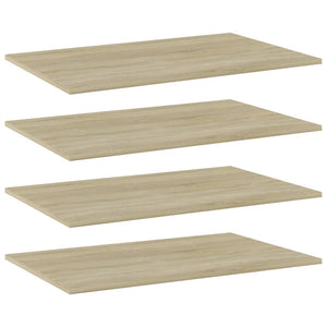 vidaXL Bookshelf Boards 4 pcs Sonoma Oak 80x50x1.5 cm