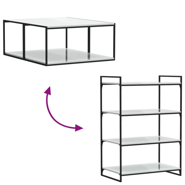 vidaXL Bookshelf Boards 8 pcs. High Gloss White 80x50x1.5 cm