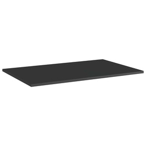vidaXL Bookshelf Boards 4 pcs High Gloss Black 80x50x1.5 cm