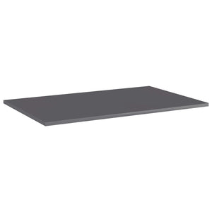 vidaXL Bookshelf Boards 8 pcs. High Gloss Grey 80x50x1.5 cm