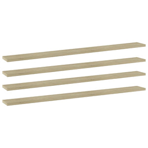 vidaXL Bookshelf Boards 4 pcs Sonoma Oak 100x10x1.5 cm