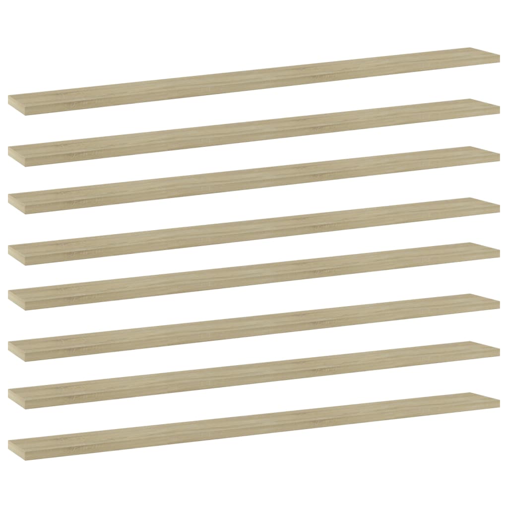vidaXL Bookshelf Boards 8 pcs. Sonoma Oak 100x10x1.5 cm