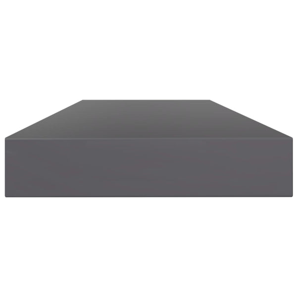 vidaXL Bookshelf Boards 4 pcs High Gloss Grey 100x10x1.5 cm