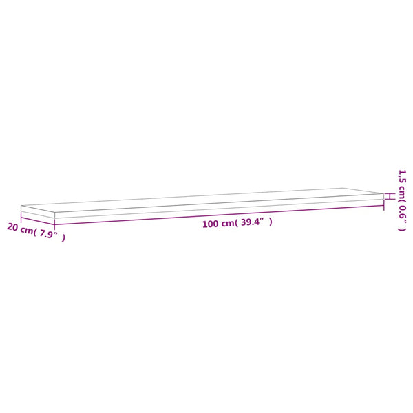 vidaXL Bookshelf Boards 8 pcs Sonoma Oak 100x20x1.5 cm