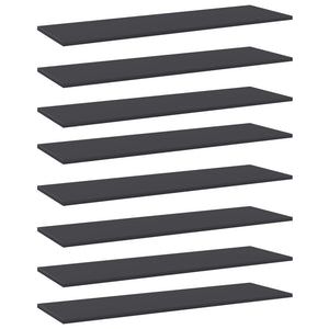 Bücherregal Bretter Grau 100x30 cm, 8er Set