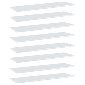 Regalbretter Hochglanz Weiß 100x30 cm, 8er Set