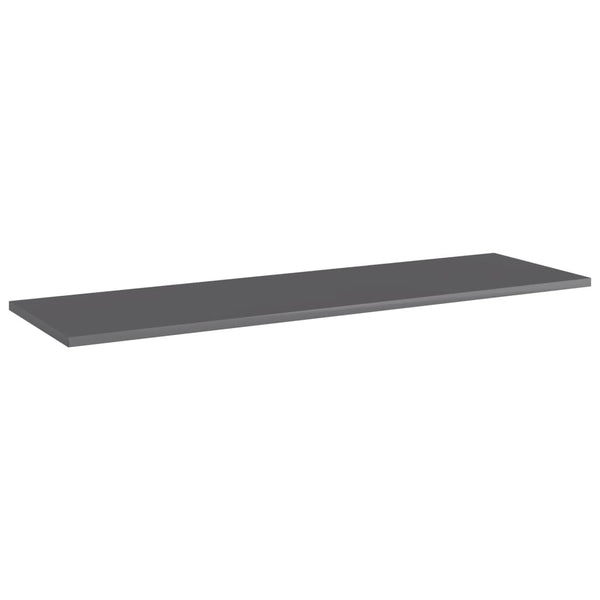 Bücherregal Bretter Grau Hochglanz 100x30 cm, 8 Stk