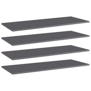 Regalbretter Hochglanz Grau 100x40 cm, 4er Set