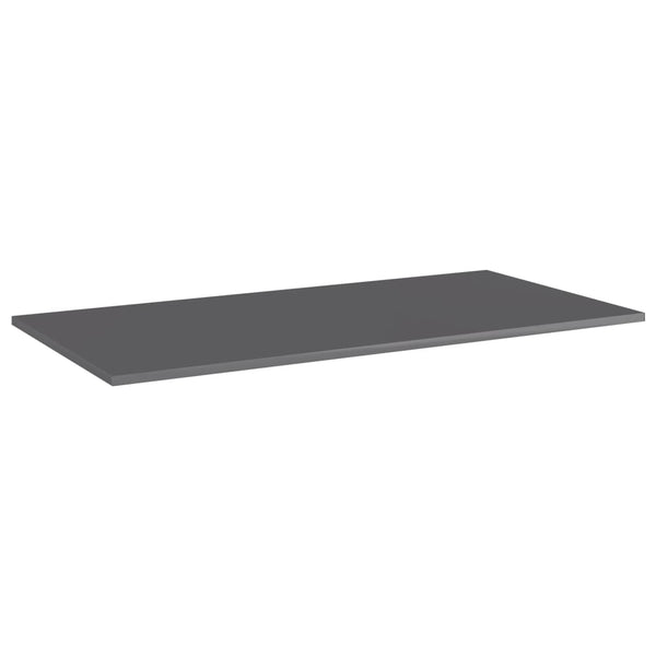 Hochglanz Grau Bücherregal Bretter 100x50cm, 4er-Set
