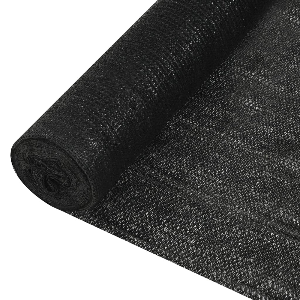 vidaXL Fence Screen Black 2x25 m HDPE 195 g/m²