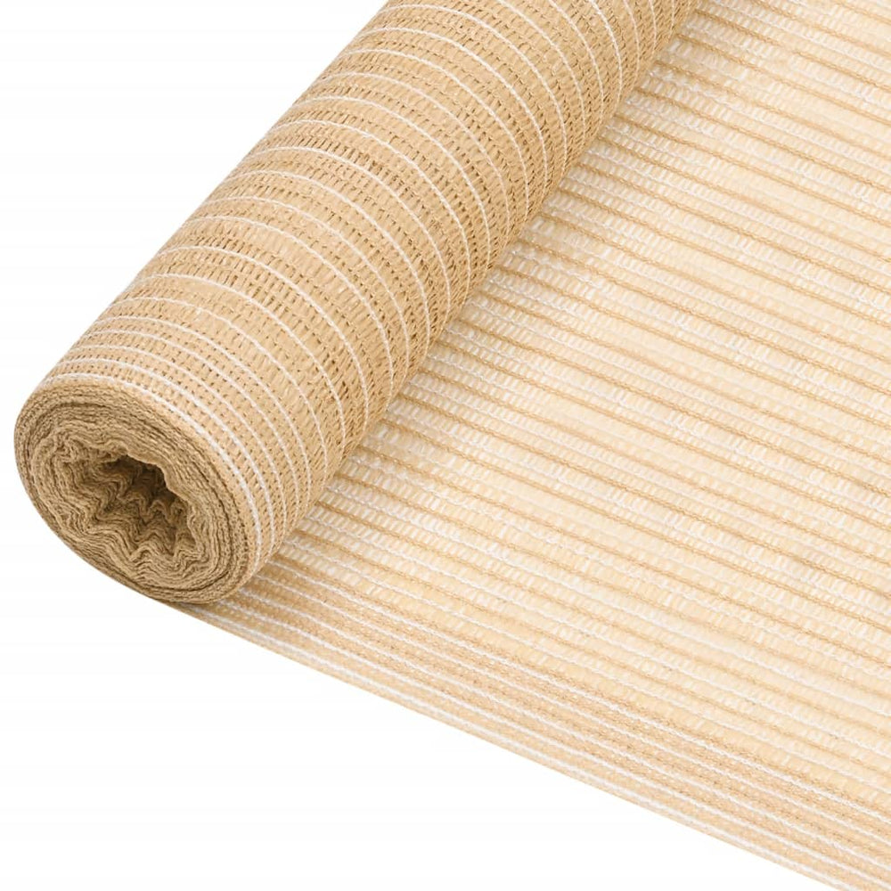 vidaXL Fence Screen Beige 3.6x50 m HDPE 75 g/m²