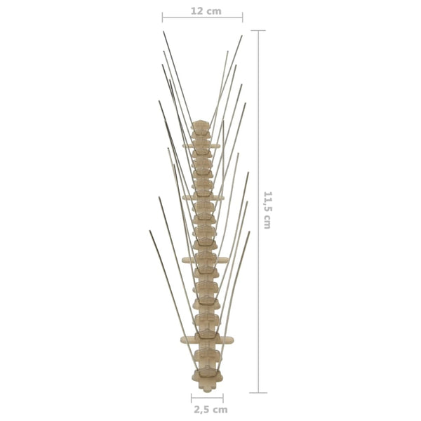 vidaXL 20-piece Bird Repellent Spikes Set 10 m Plastic 2-row