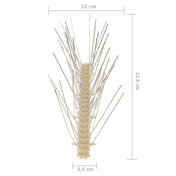 vidaXL 20-piece Bird Repellent Spikes Set 10 m Plastic 4-row