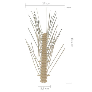 vidaXL 20-piece Bird Repellent Spike Set 10 m Plastic 5-row