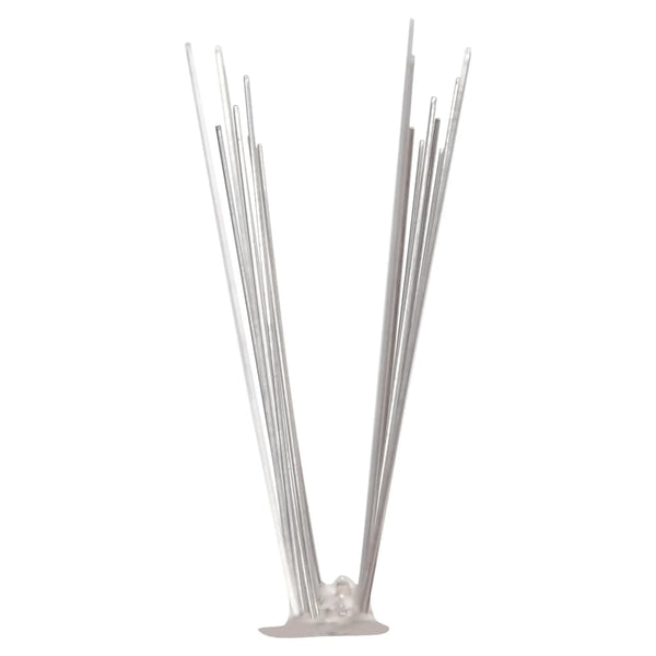 vidaXL 20-piece Pigeon Repellent Spikes Set Stainless Steel 10 m 2-row