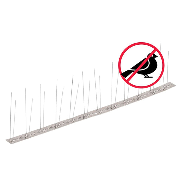 vidaXL 20-piece Pigeon Repellent Spikes Set Stainless Steel 10 m 2-row